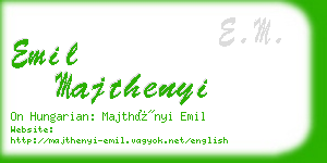 emil majthenyi business card